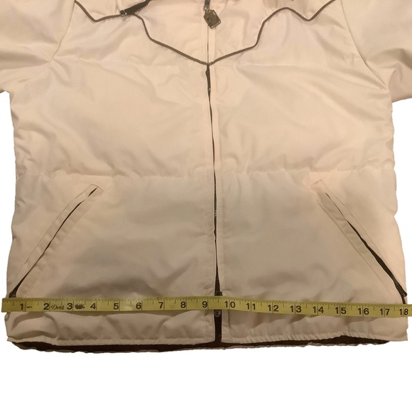 Vintage Karman Outerwear Western Down Coat/Jacket – Women’s Small –White & Brown - Picture 11 of 13